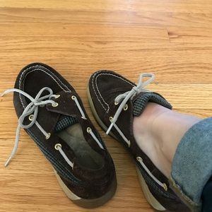Brown suede Sperrys